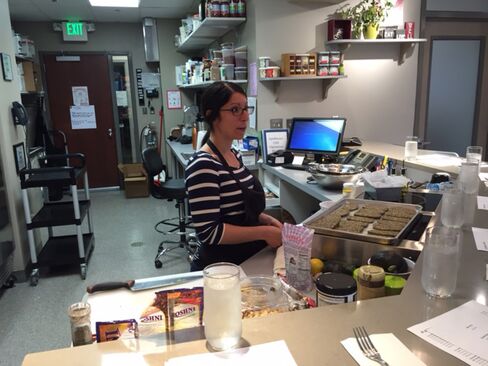 Keri Connell, health educator and nutritionist, runs the Ross kitchen.