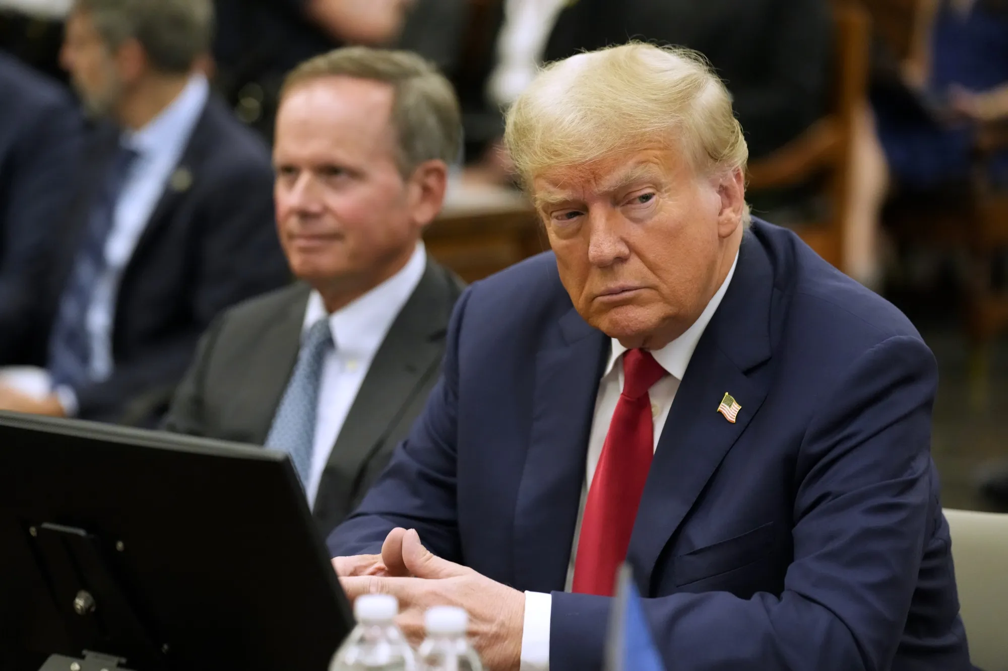 Donald Trump appears in the courtroom&nbsp;for his civil fraud trial at New York State Supreme Court on Oct. 3.
