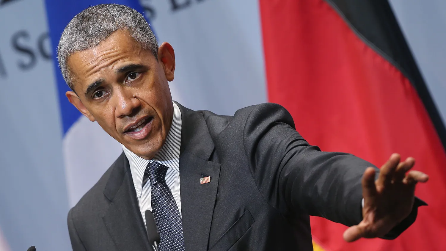 U.S. President Barack Obama speaks to the media at the conclusion of the summit of G7 nations at Schloss Elmau on June 8, 2015 near Garmisch-Partenkirchen, Germany.
