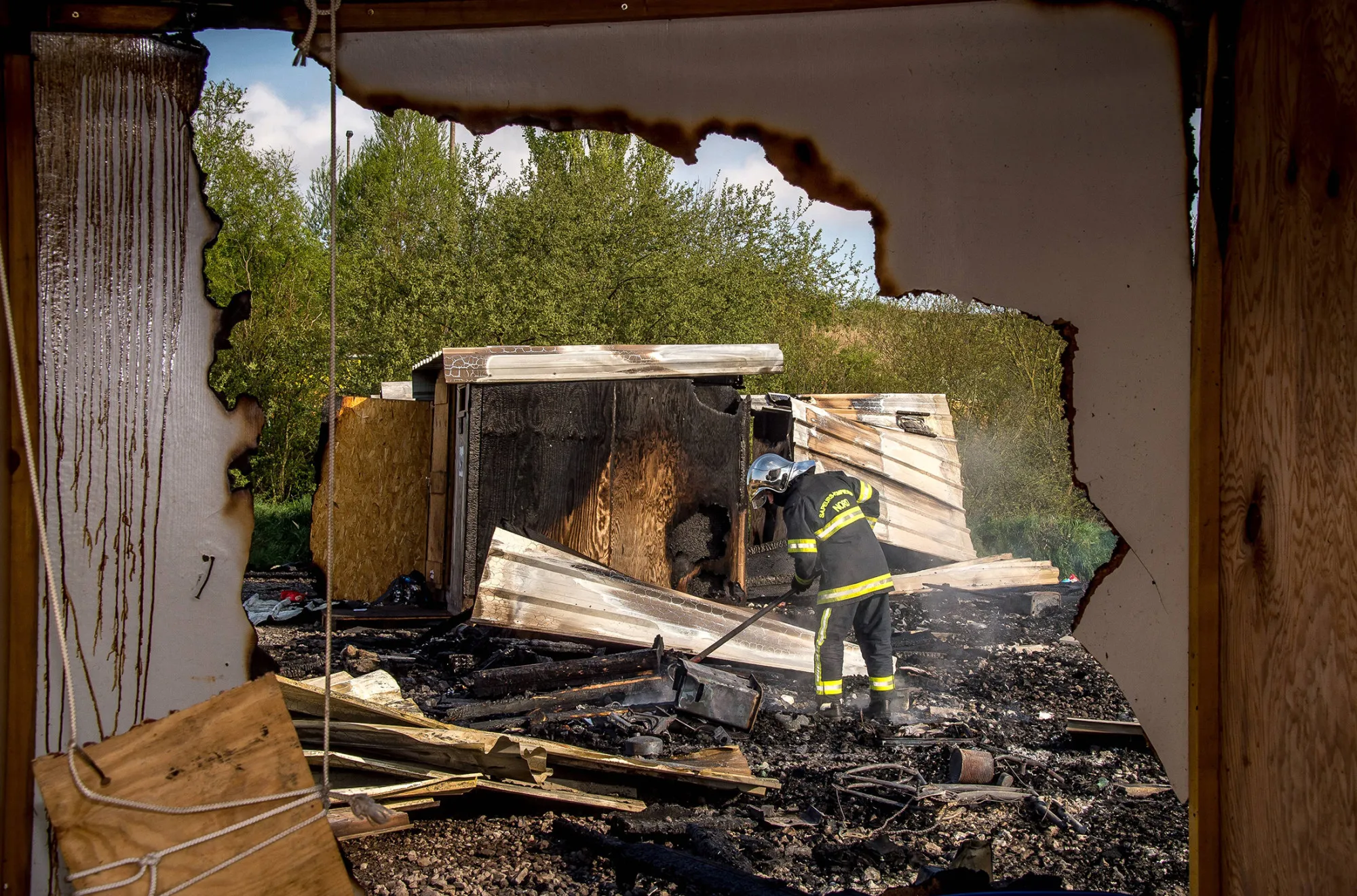 The Grande-Synthe migrant camp on April 11, 2017.
