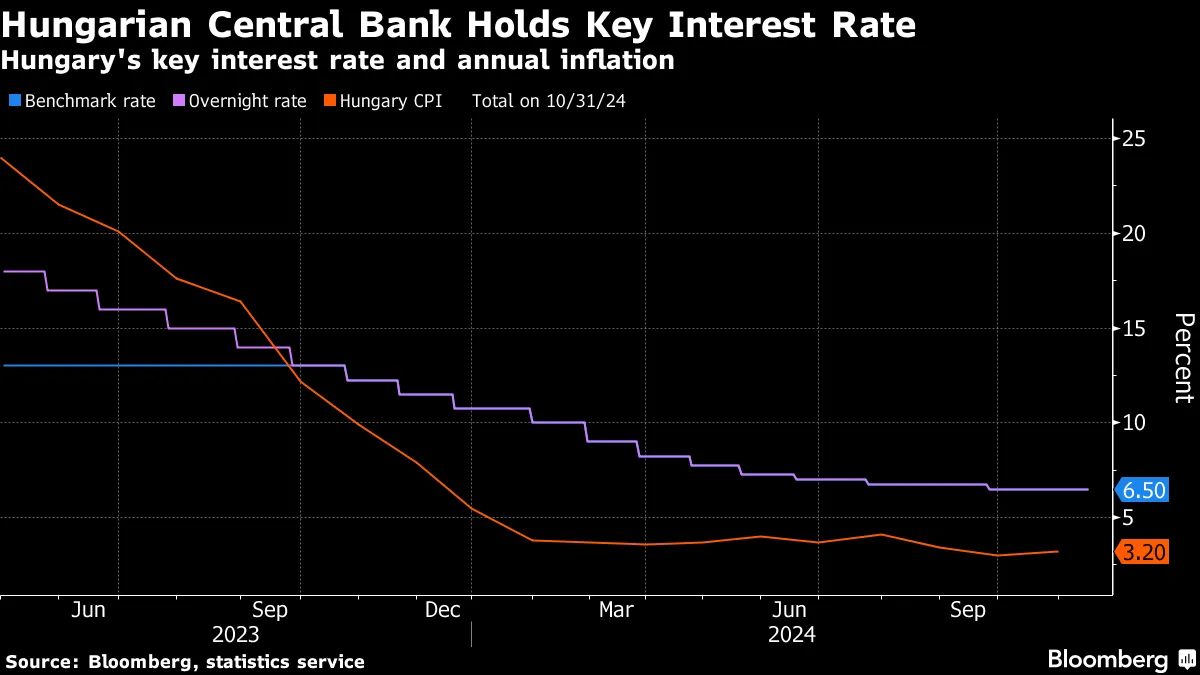 Hungary Keeps Key Interest Rate Steady to Support Forint (USD/HUF) -  Bloomberg