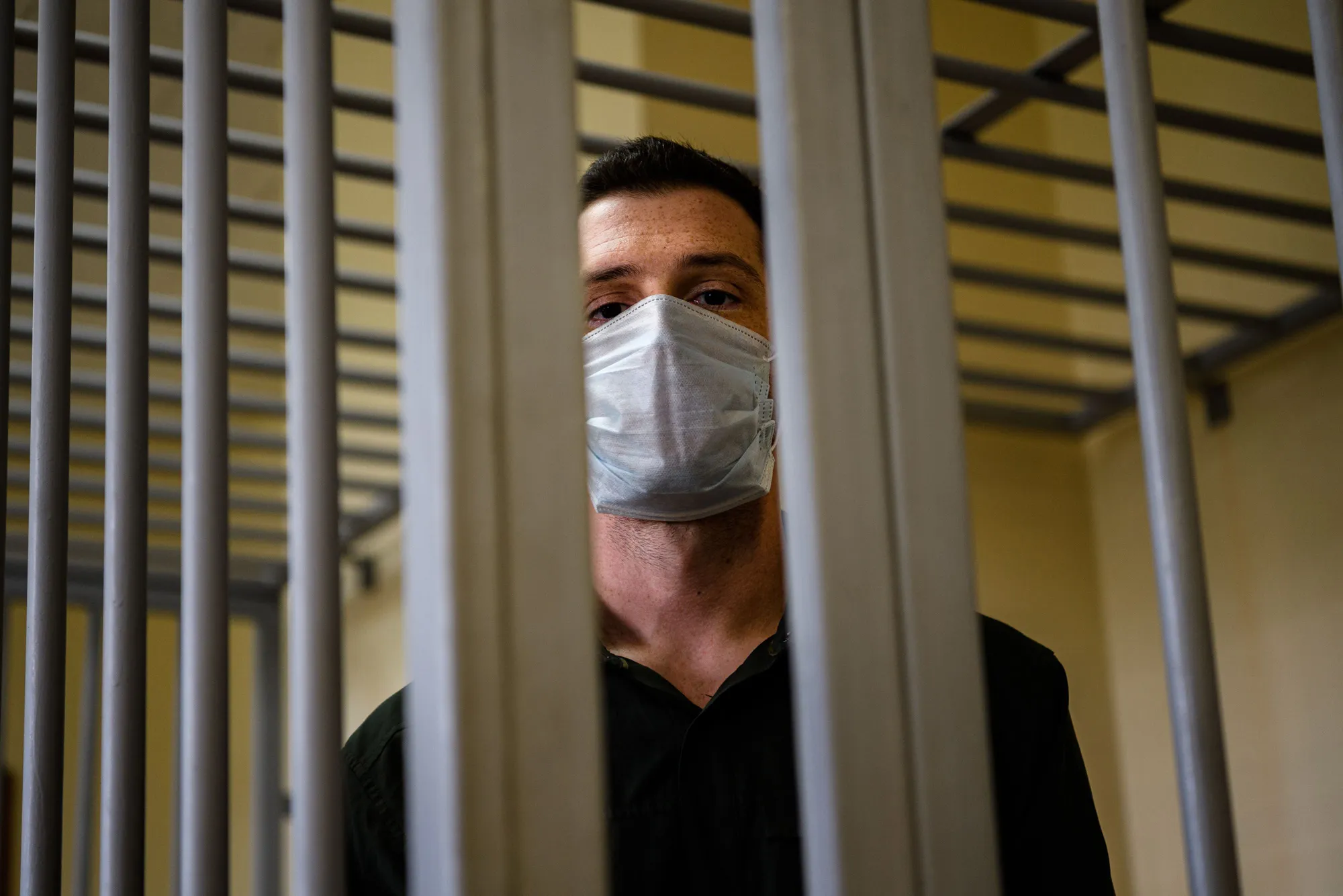 Trevor Reed during his verdict hearing in Moscow in July 2020.