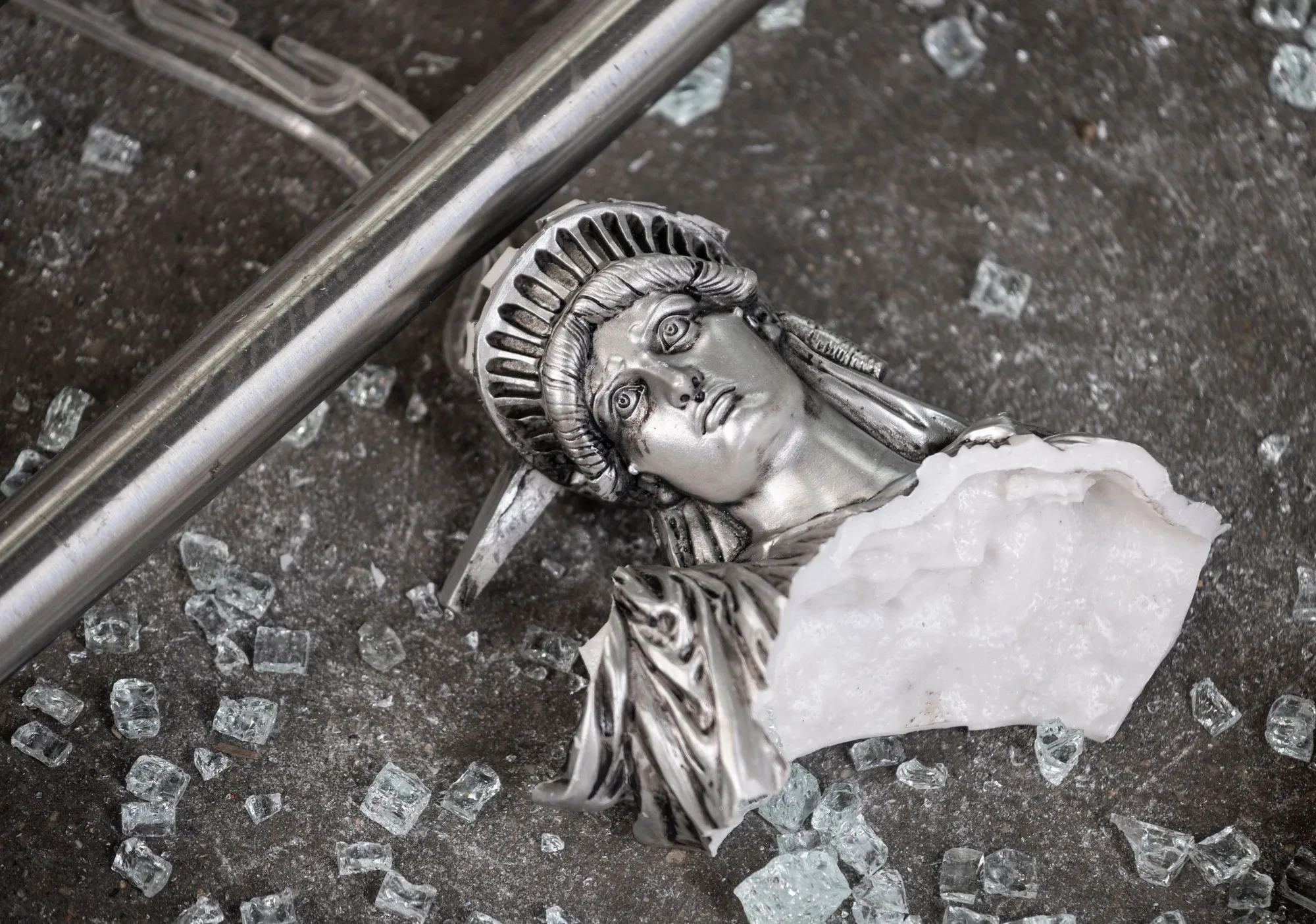 Broken glass doesn't put anyone in a bullish frame of mind.