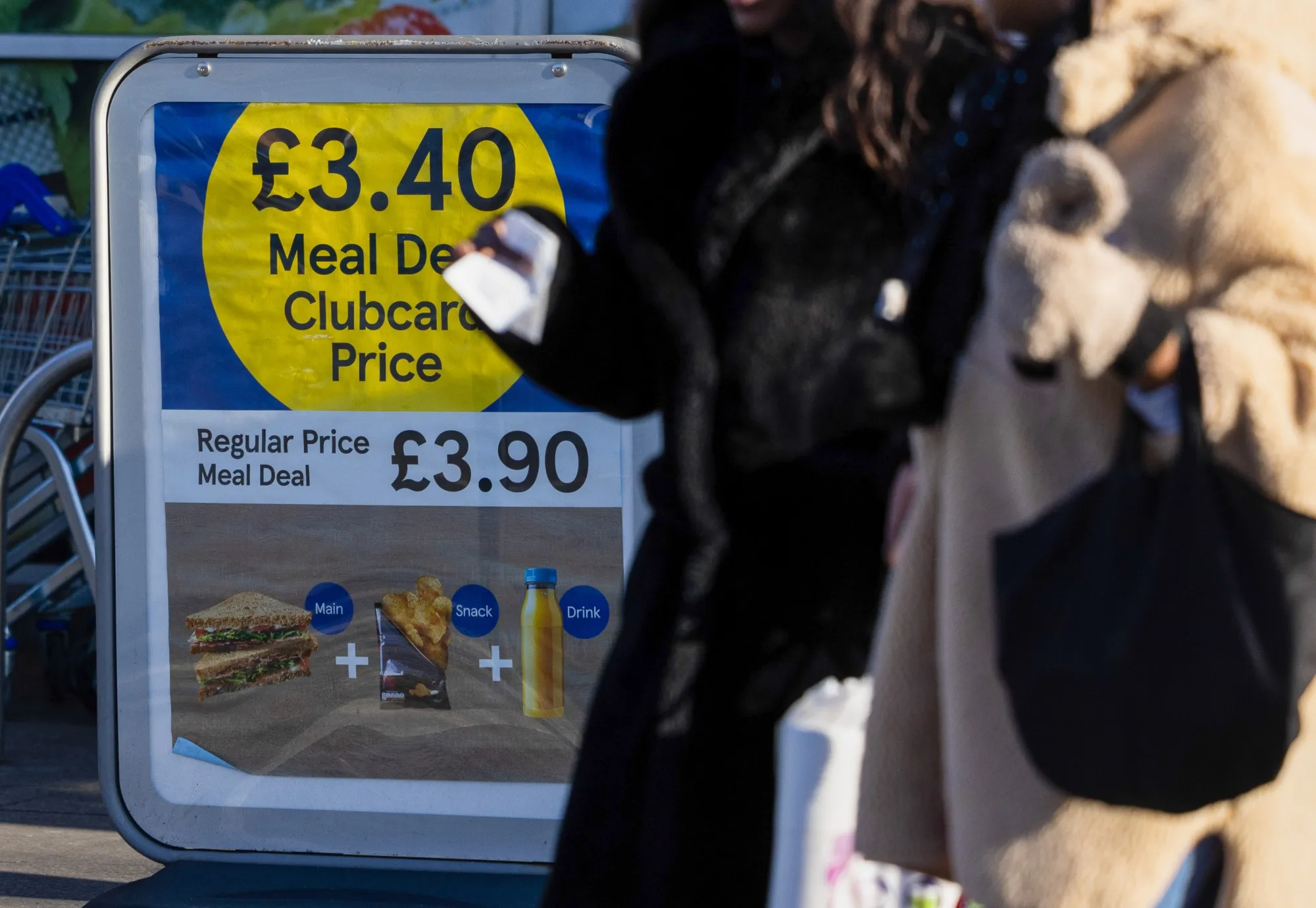 Tesco’s previous Clubcard signage outside a store in January — before the appeal verdict in March.