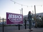 Jessica Cisneros, a Democratic U.S. House candidate in Texas, speaks&nbsp;in San Antonio on Feb. 22, 2022.&nbsp;