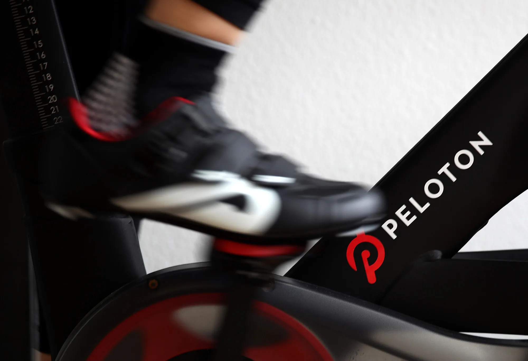 A Peloton exercise bike at home in San Anselmo, California.&nbsp;