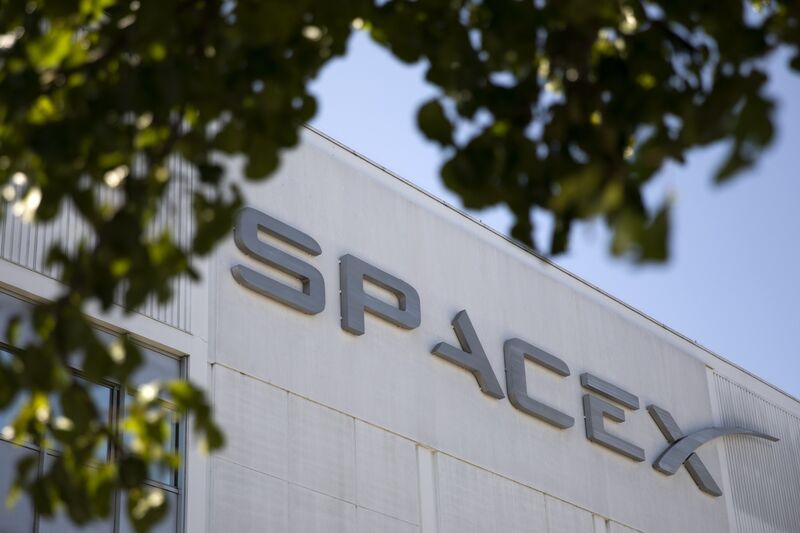 SpaceX headquarters in Hawthorne, California.