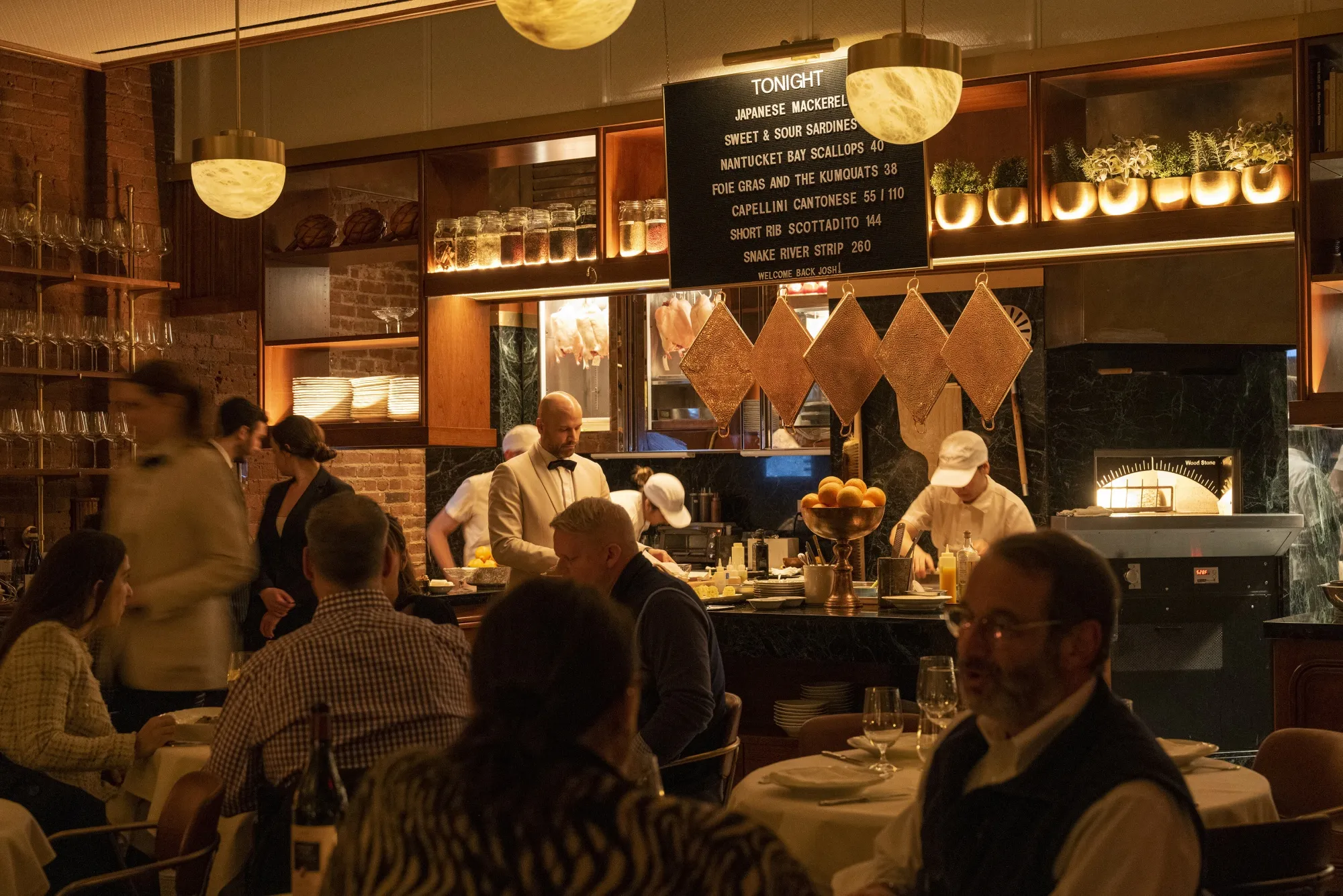 The lively dining room at Torrisi in SoHo.