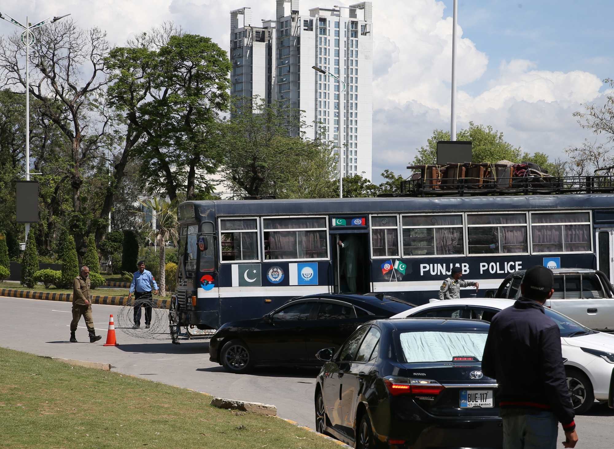 Heightened security measures in Islamabad. Photographer: Muhammed Semih Ugurlu/Anadolu/Getty Images