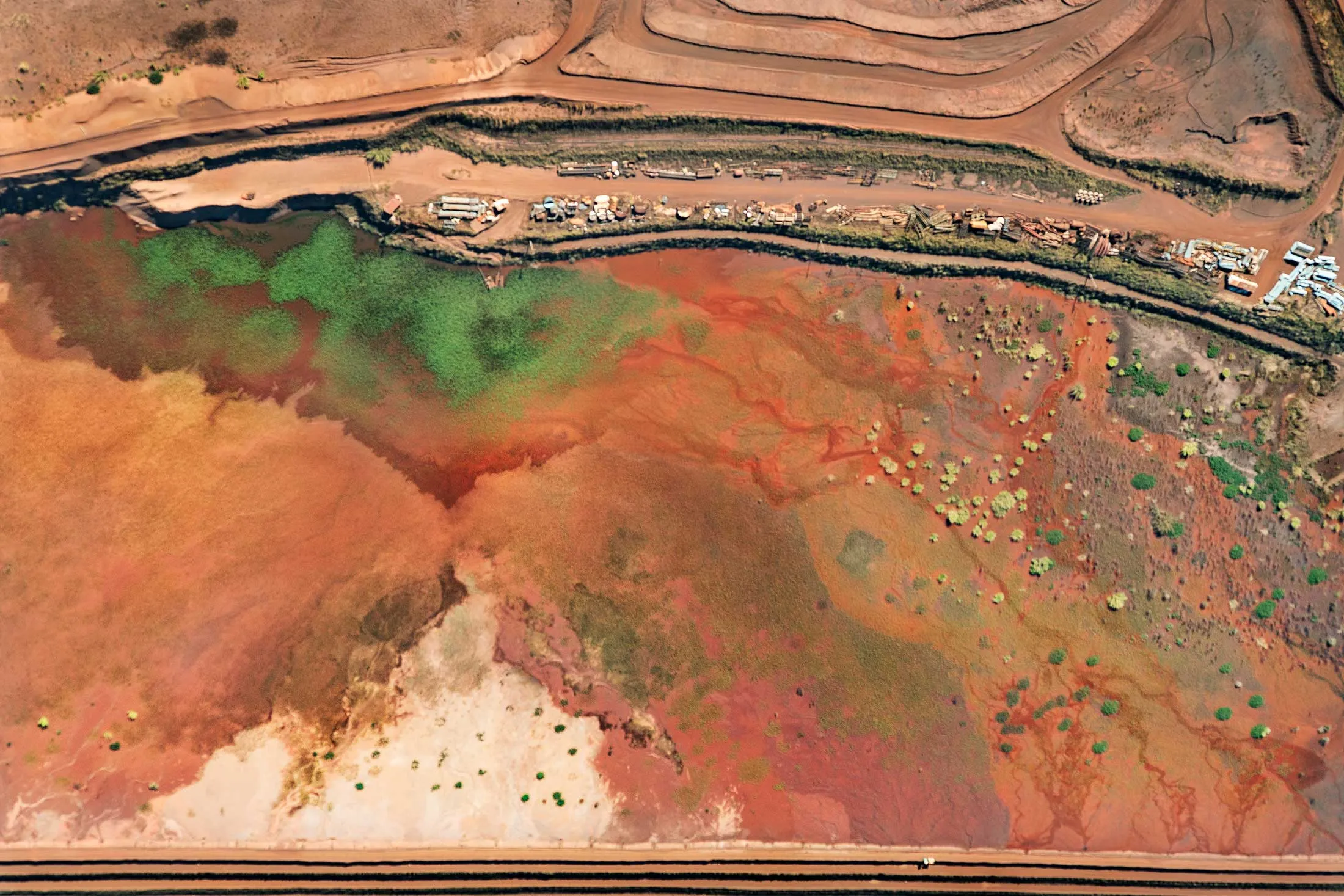 Tailings dam at an iron-ore mine in Itatiaiuçu, Minas Gerais, Brazil.