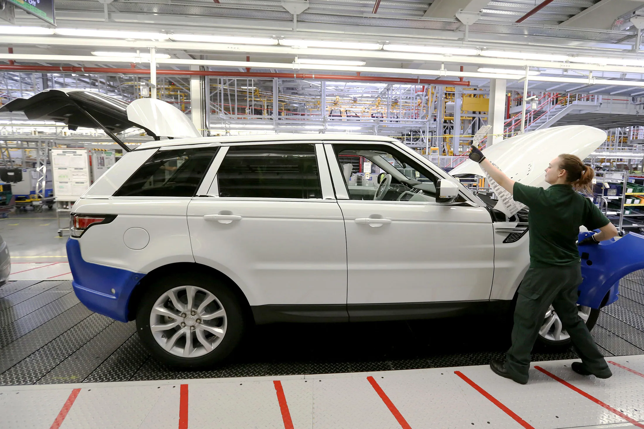 U.K. Range Rover Production Line At Jaguar Land Rover Plant
