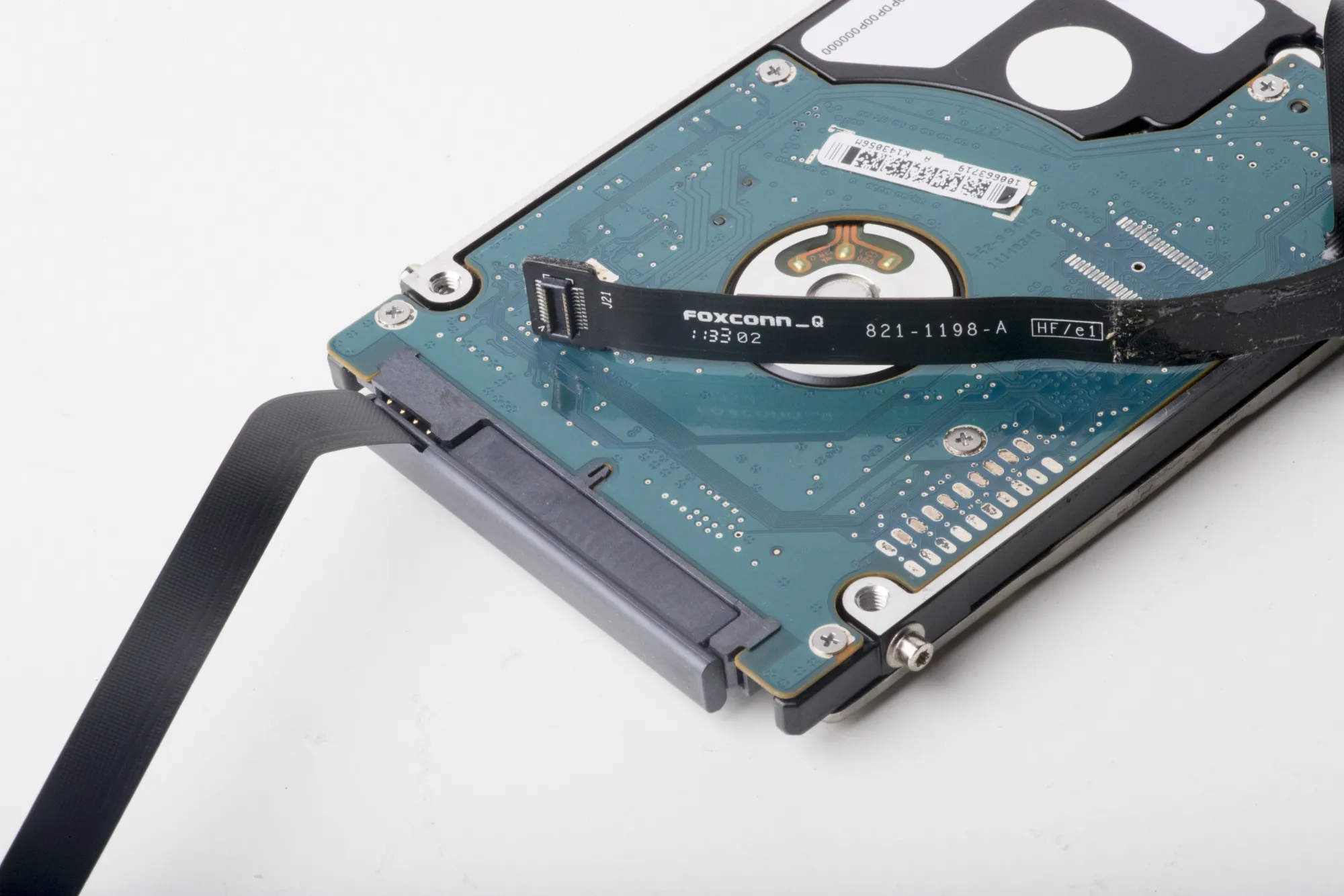 A Foxconn Technology Group hard drive cable from an Apple Inc. MacBook Pro laptop computer.