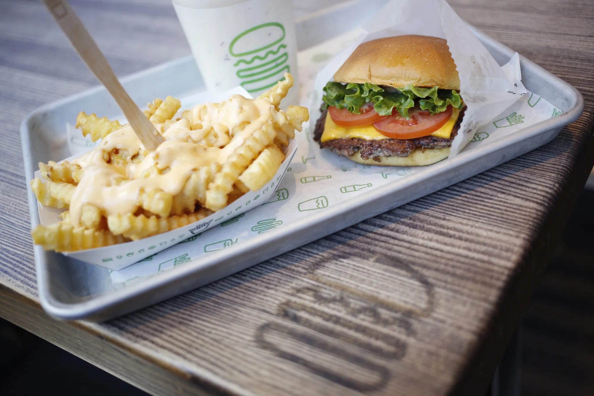 Food from a Shake Shack Inc. restaurant in Lexington, Kentucky.