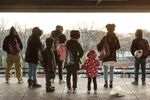 Waiting for the subway to Queens, Broadway Junction Station, Brooklyn, 2018.
