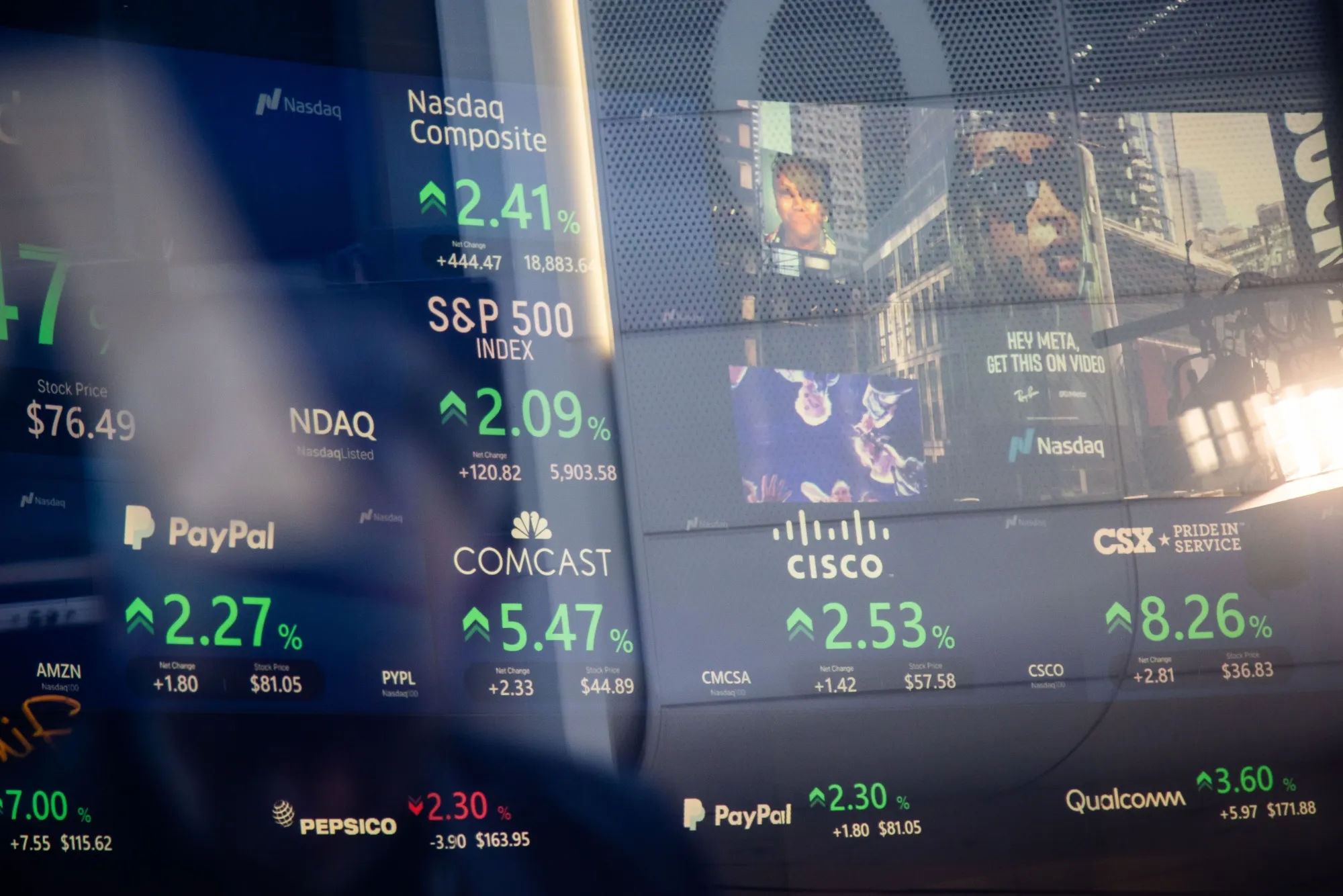 The Nasdaq MarketSite in New York.
