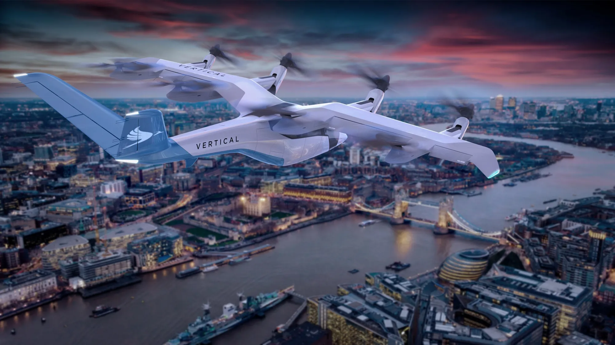 A rendering of the VA-1X prototype from Vertical Aerospace.