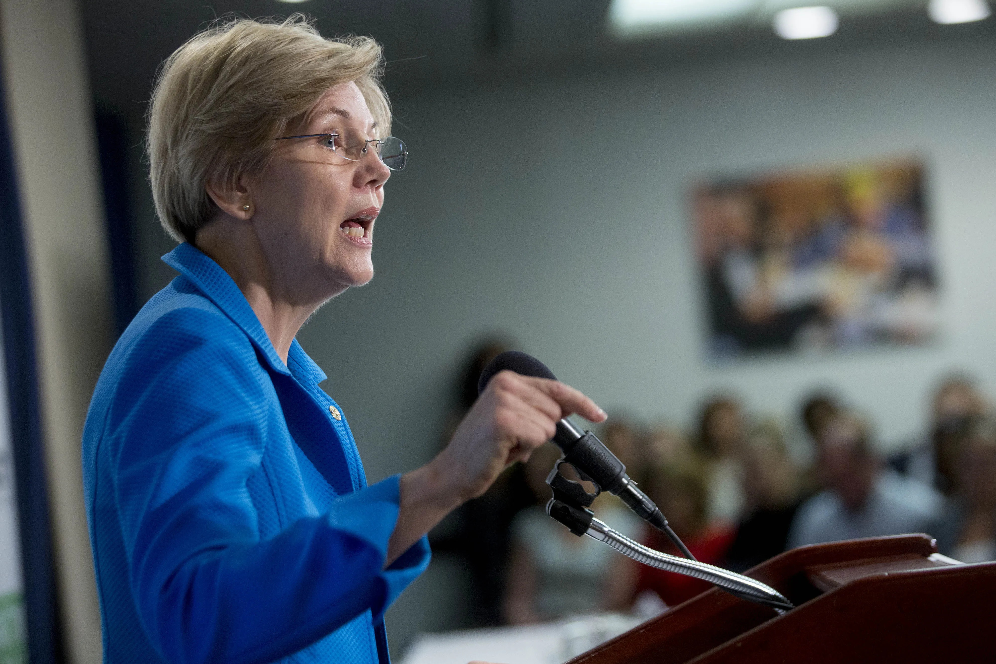 Warren pointing a finger at all those buybacks.
