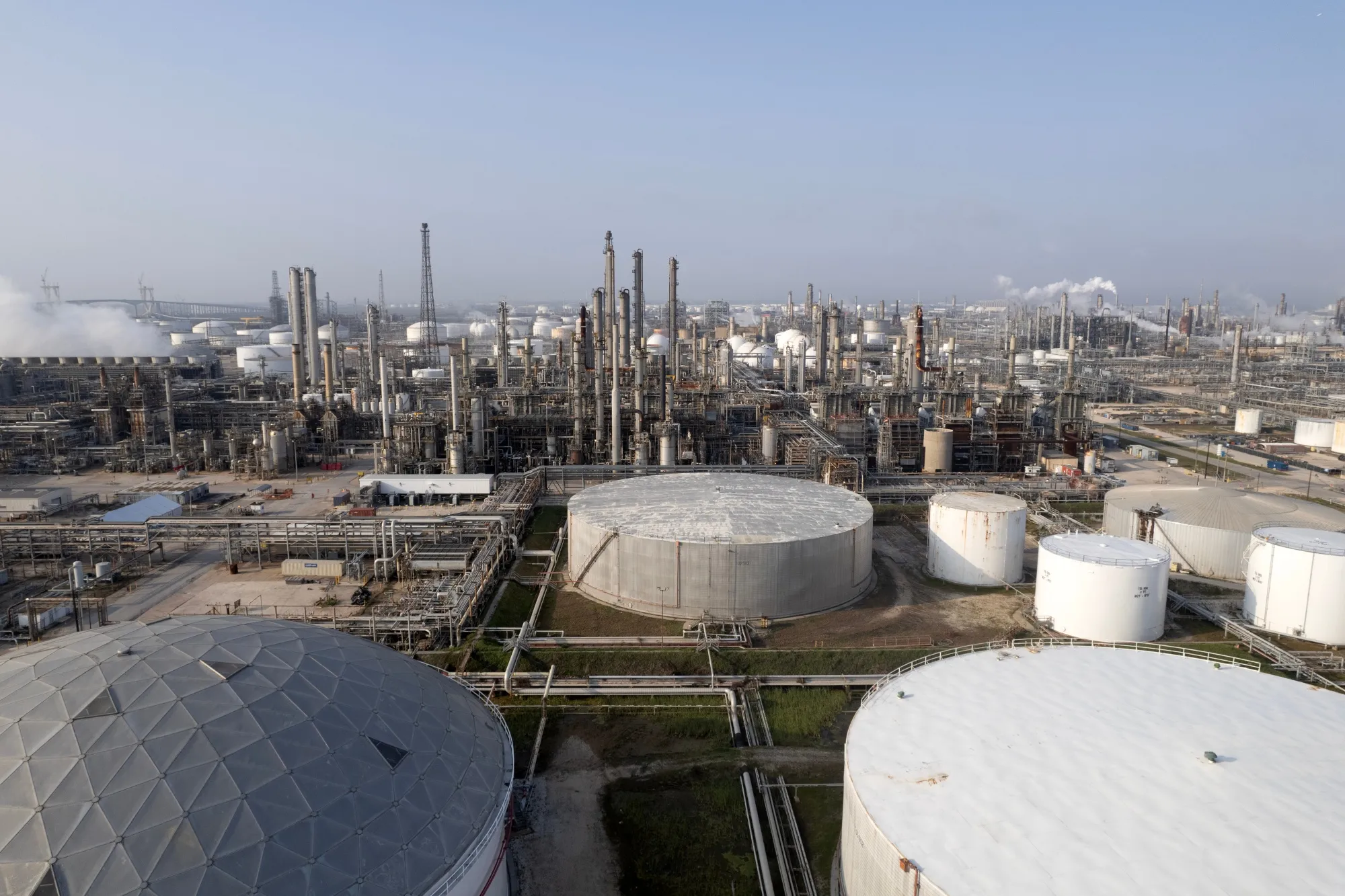 An oil refinery and petrochemical plant in Houston, Texas.