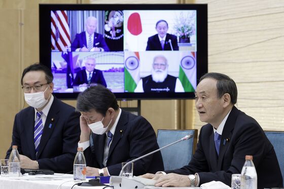 Leaders of U.S., India, Japan, Australia Vow a Vaccine Increase