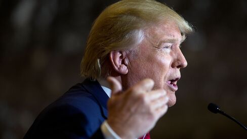 Donald Trump, president and chief executive officer of Trump Organization Inc. and 2016 Republican presidential candidate, speaks during a news conference at Trump Towers in New York on Sept. 3, 2015.