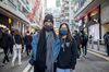 Hong Kong protesters Jojo Chan and Helen Chan