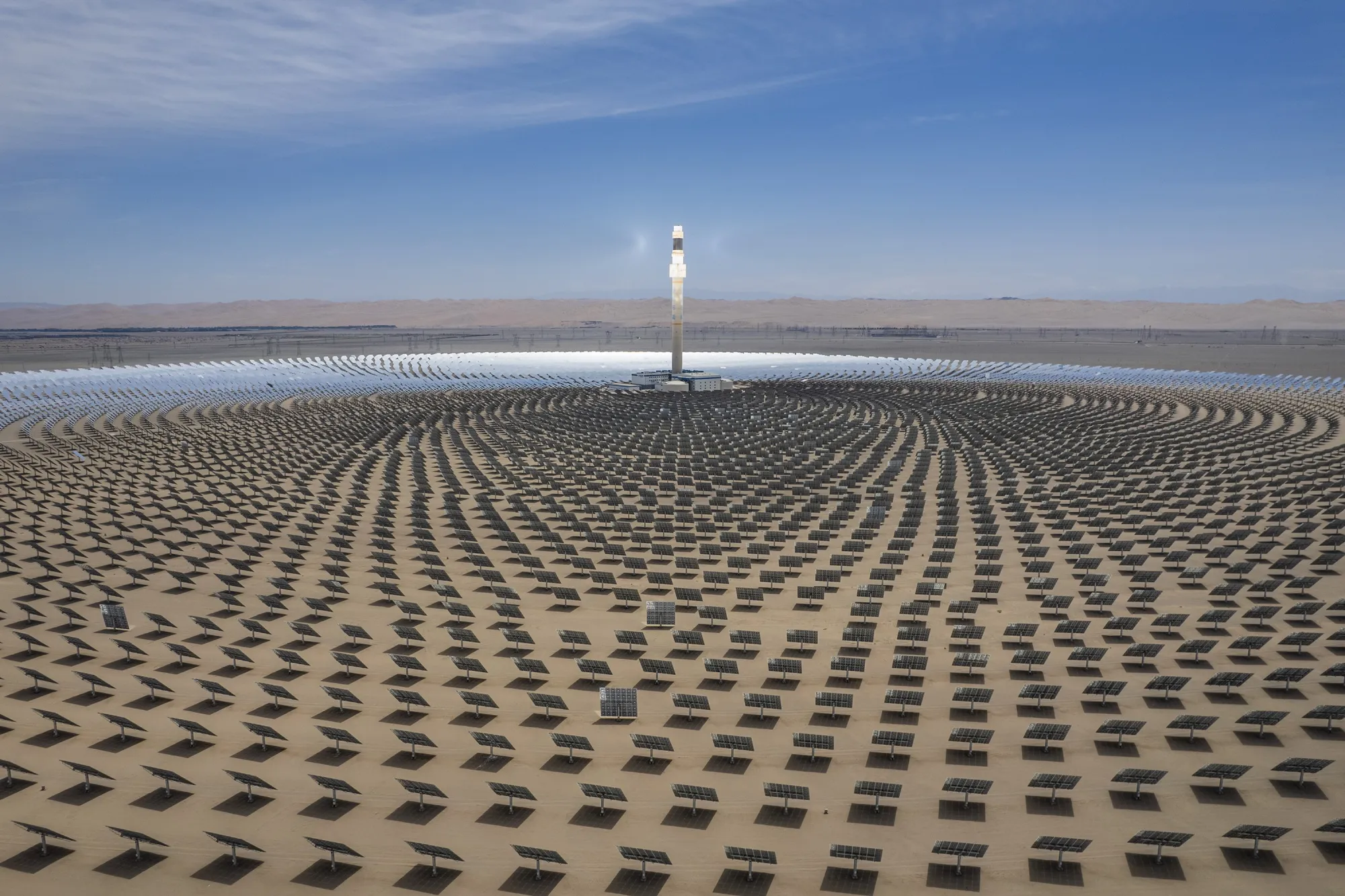 A solar thermal power station in Jiuquan, China