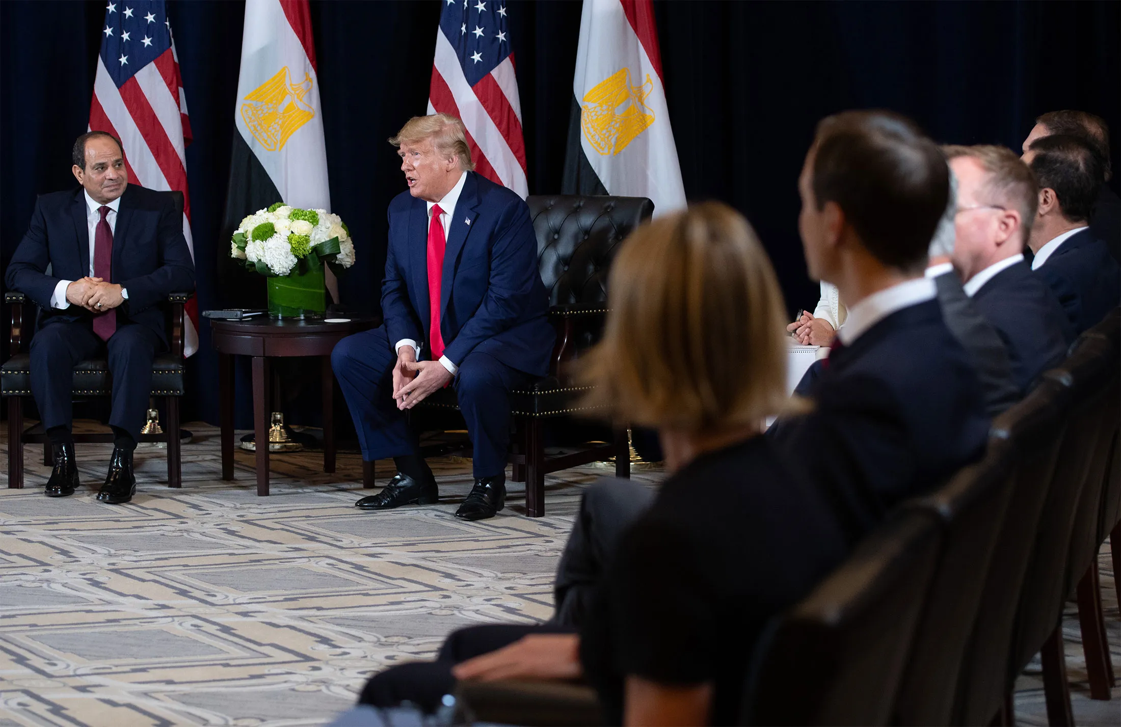 President Donald Trump meets with Egyptian President Abdel Fattah el-Sisi in New York on&nbsp;Sept.&nbsp;23.