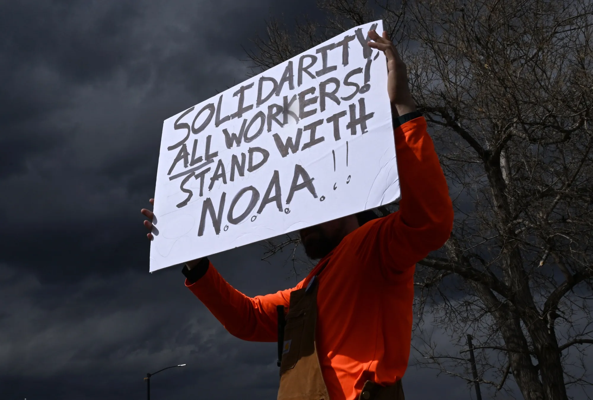 A protest against the firing&nbsp;of federal government employees outside of the Boulder office of the US National Oceanic and Atmospheric Administration,&nbsp;on March 3.