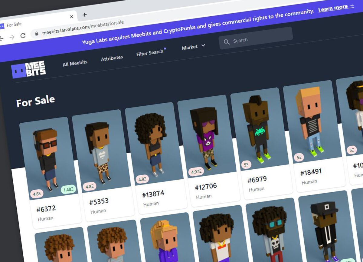 CryptoPunk NFTs Rekindle Manipulation Chatter Ahead of Meebits Deal -  Bloomberg