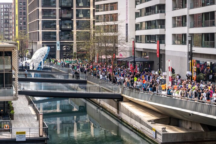 London Marathon Canary Wharf