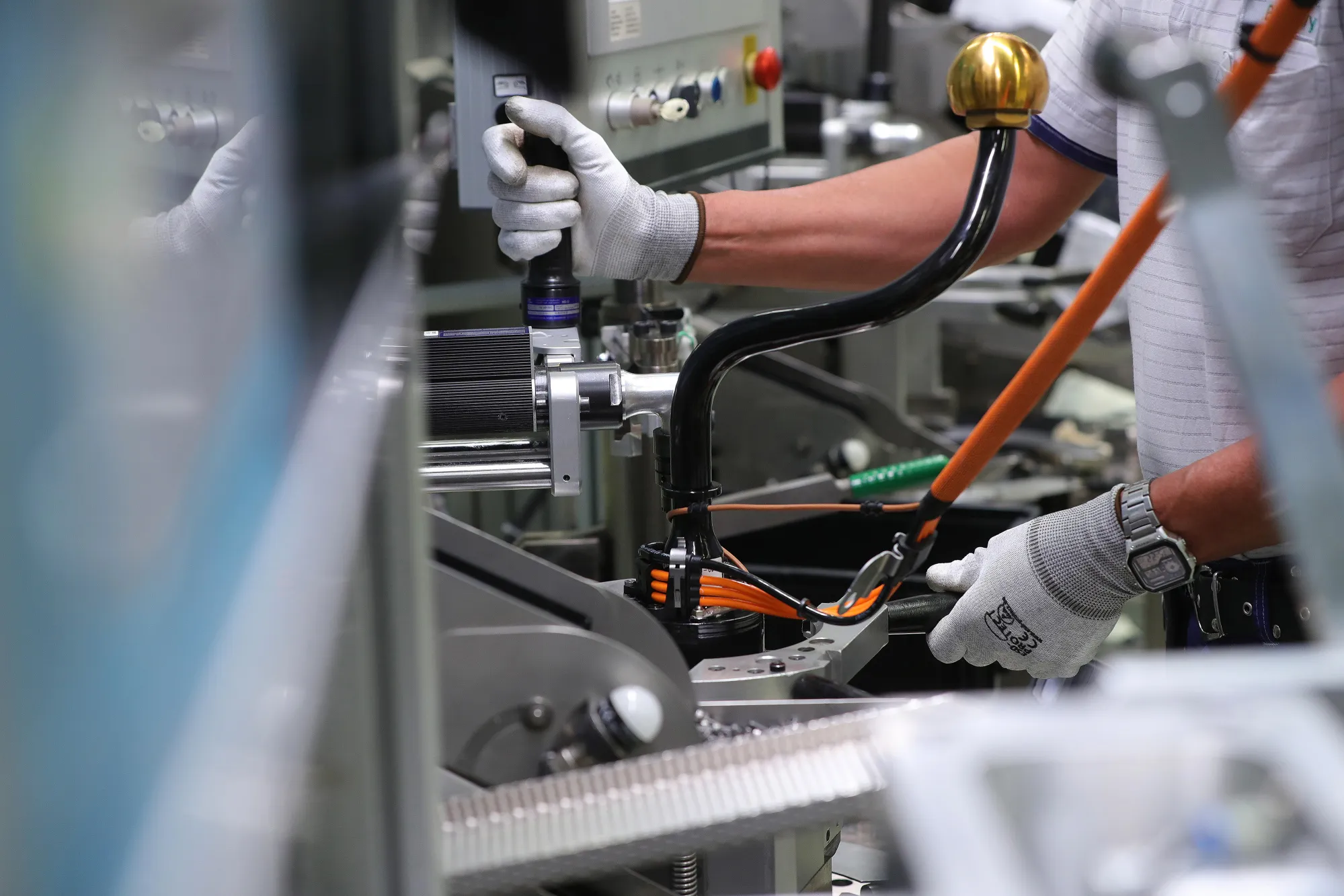 Assembly line inside the Schaeffler AG factory in Schweinfurt.