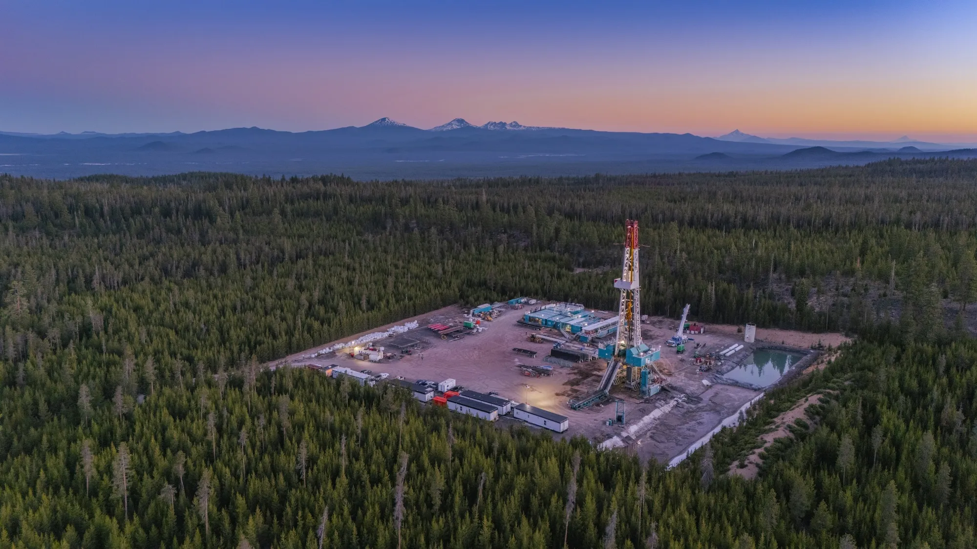 Mazama Energy’s drill site in Oregon.