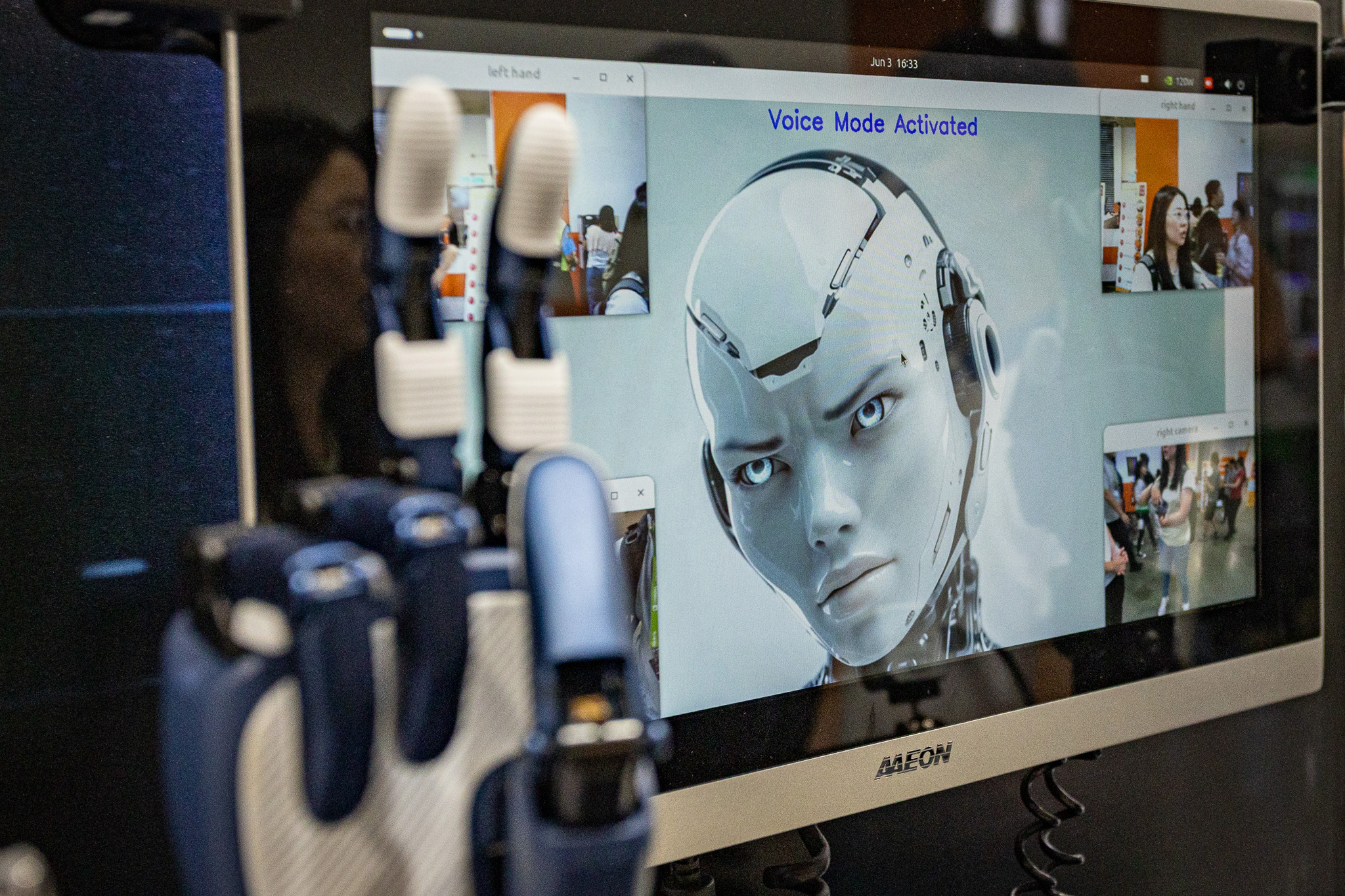 An interactive AI display system in Taipei, Taiwan. 
