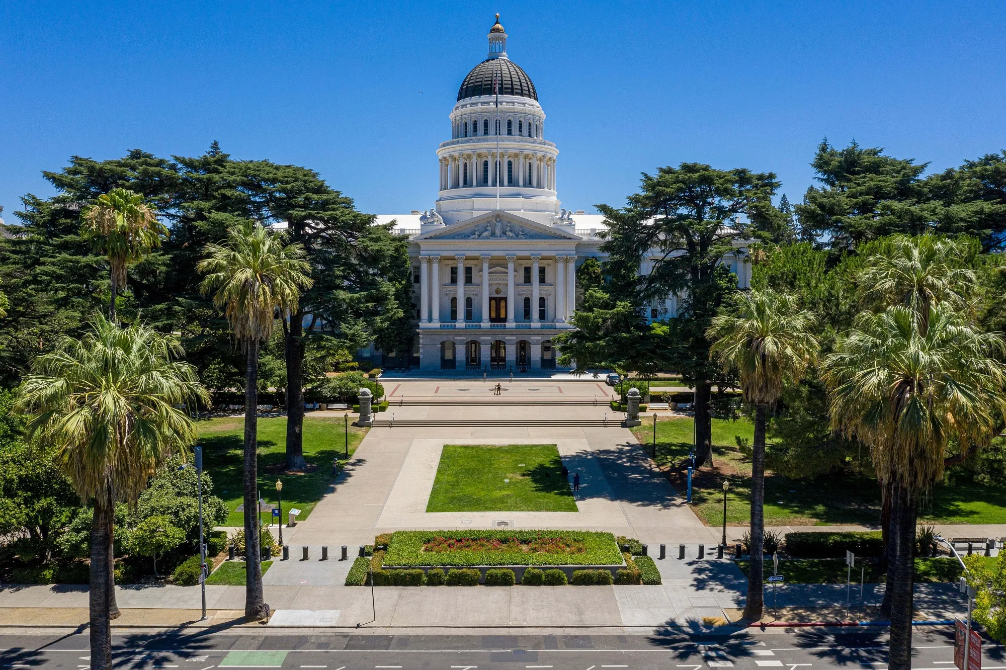 The California State Capitol building in Sacramento.