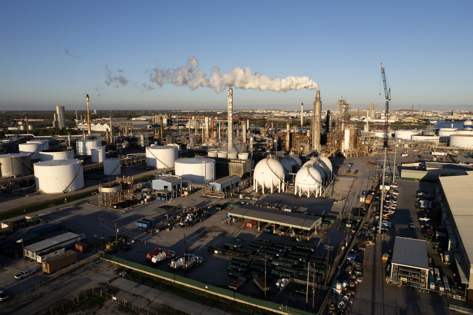 An oil refinery in Houston.