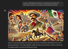 ارائه چندرسانهای چتجیپیتی درباره انقلاب مکزیک.