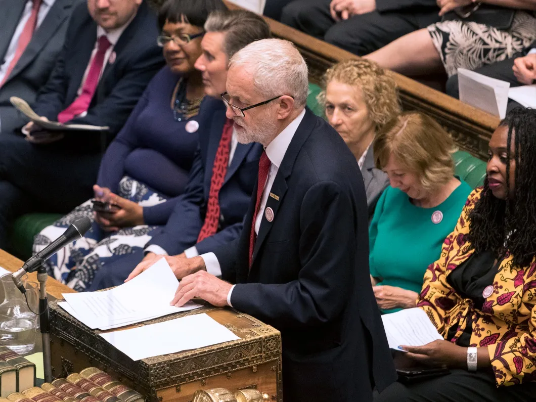 Jeremy Corbyn speaks in Parliament in July.