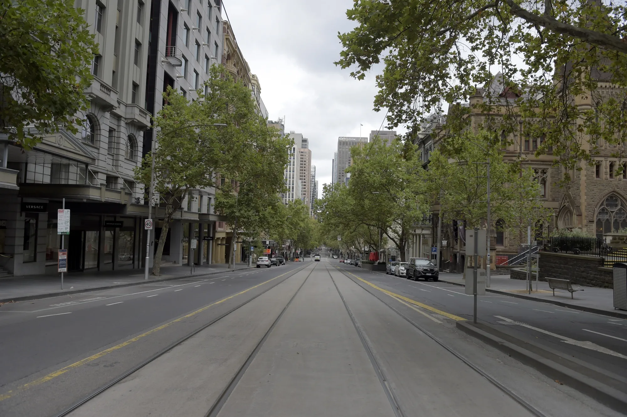 Downtown Melbourne As Victoria State Enters 5-Day Lockdown on Virus