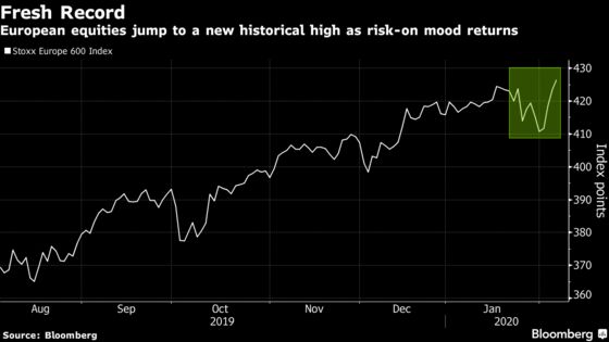 European Stocks Jump to Record High  