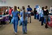 Jobseekers At A Healthcare Career Fair Ahead Of Jobless Claims