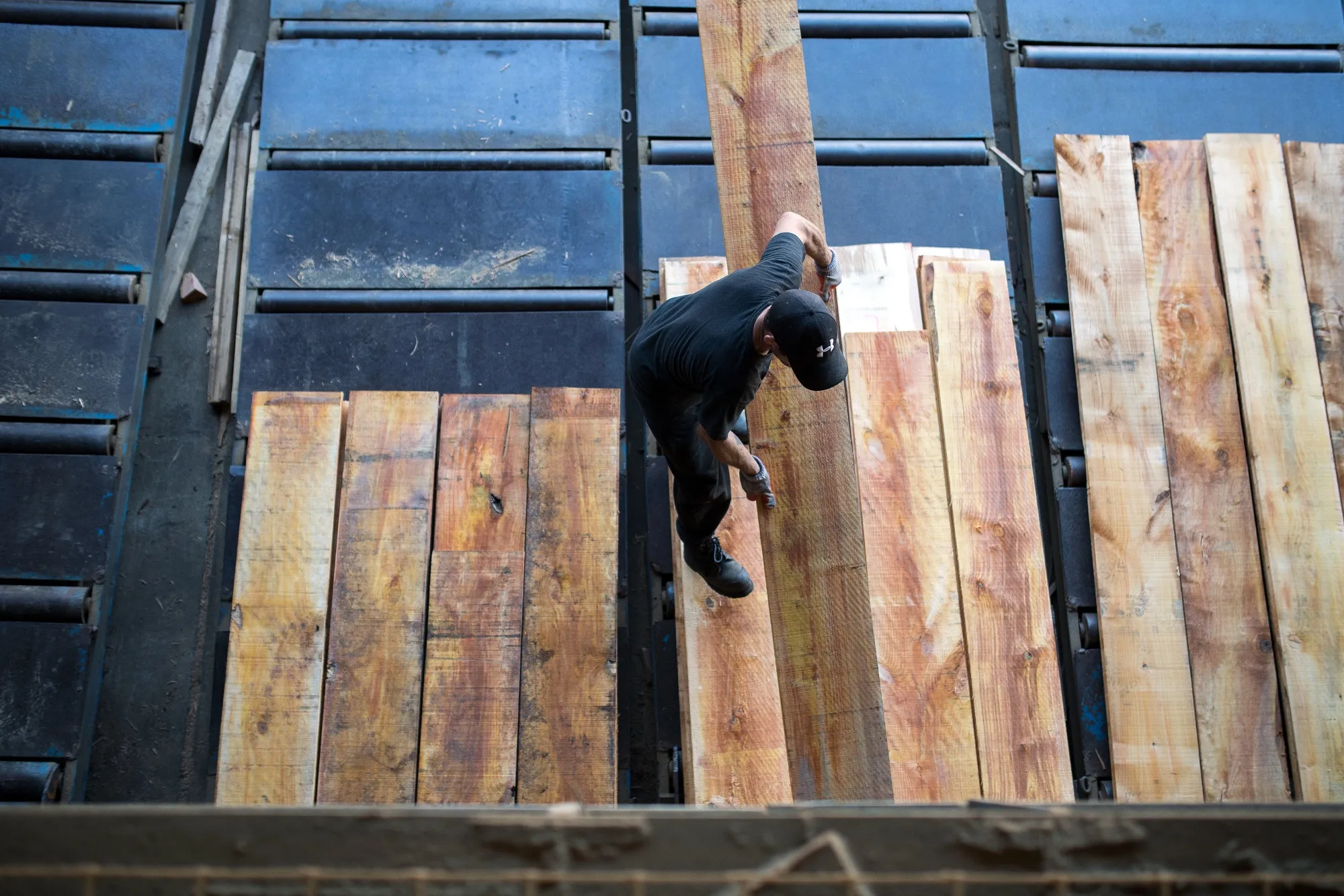 Operations At A Mill As Lumber Futures Tumble