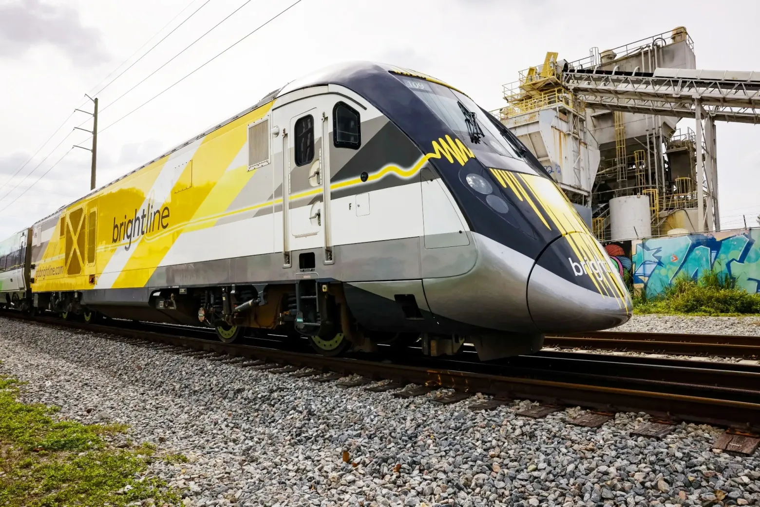 A Brightline train in Miami.
