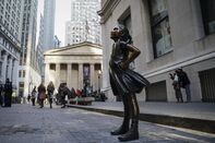 "Fearless Girl" Statue Moves To Her New Home Across From NY Stock Exchange