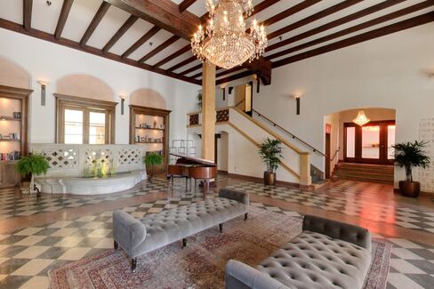 The renovated lobby of the 1920s era Hotel Normandie.