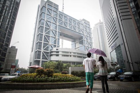 The Shanghai Stock Exchange building in Shanghai, China.