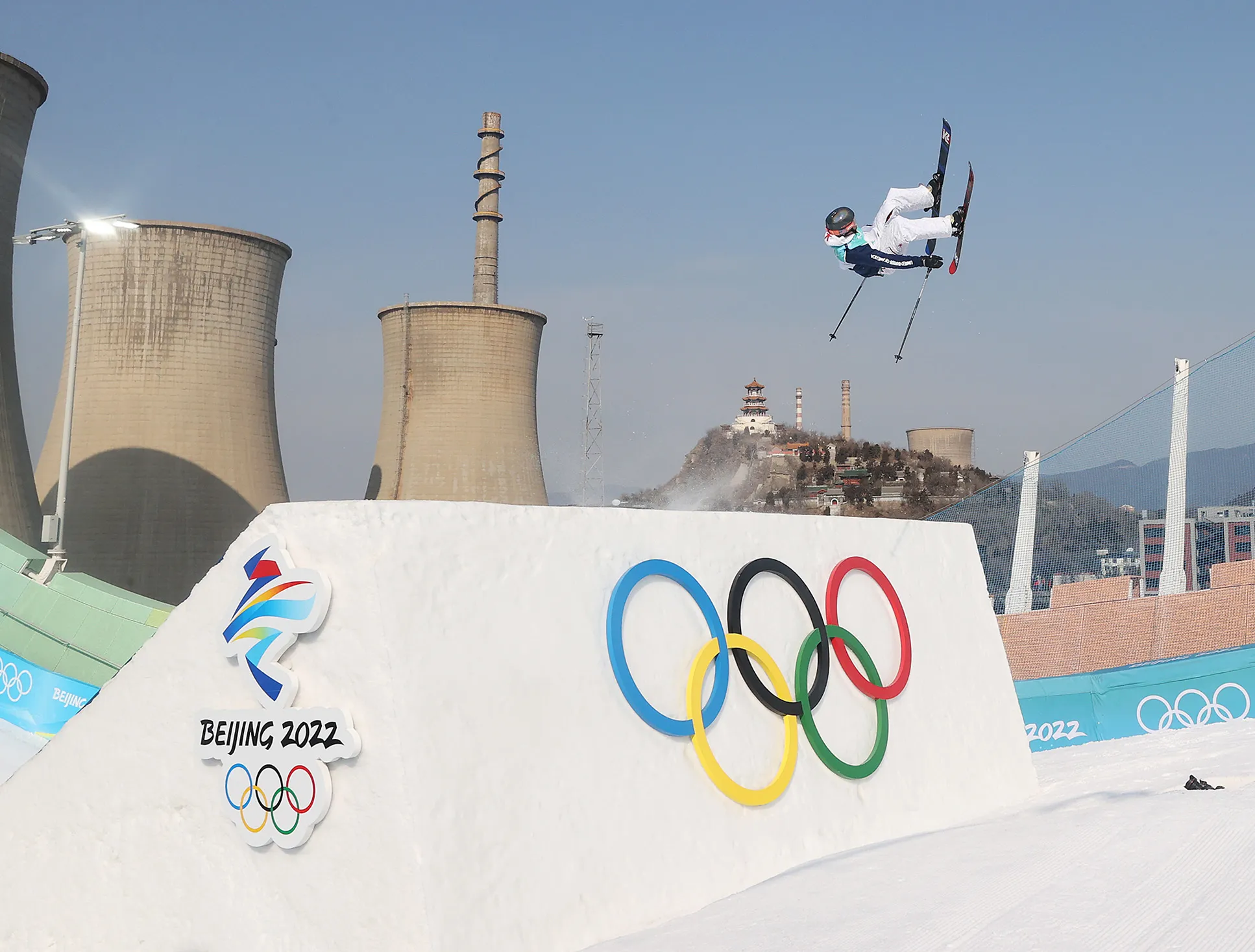 Colby Stevenson of United States performs&nbsp;during the Men's Freestyle Skiing Freeski Big Air Final of the Beijing 2022 Winter Olympic Games at Big Air Shougang in Beijing on Feb. 9.&nbsp;