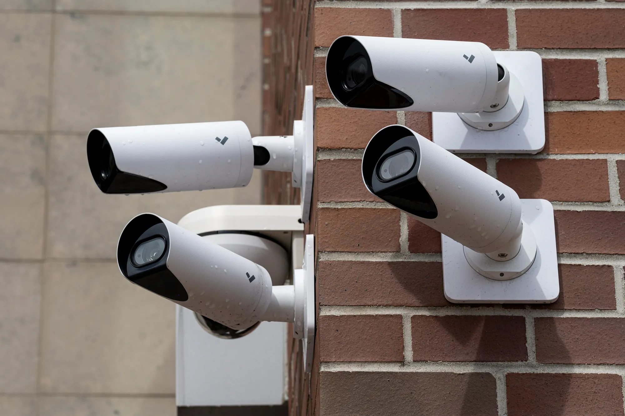 Verkada Inc. security cameras outside&nbsp;the company's headquarters in San Mateo, California.