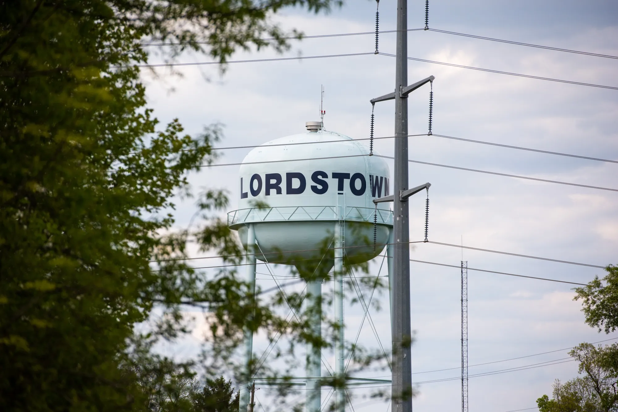 The Lordstown water tower in Lordstown, Ohio.
