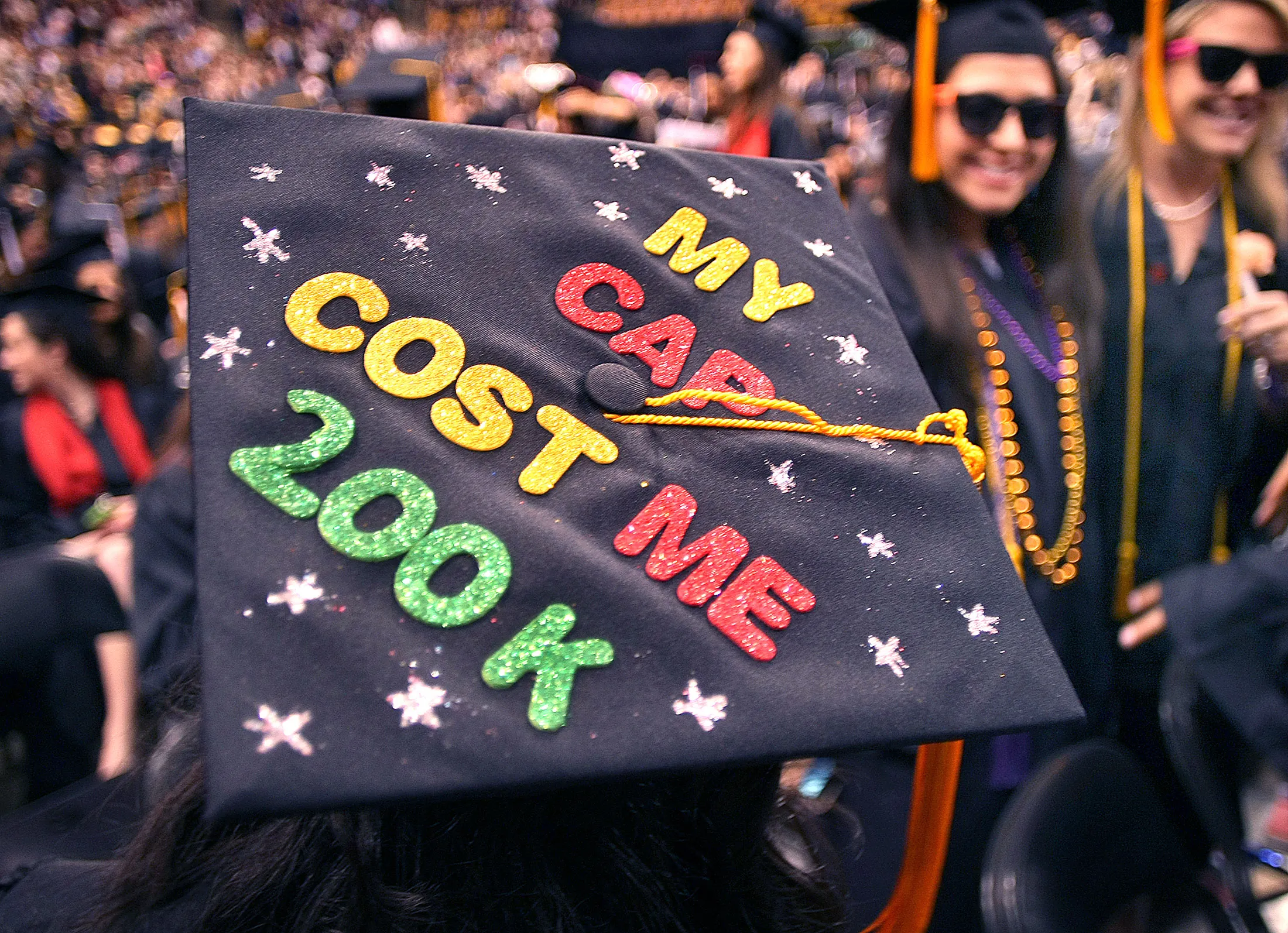 A commencement ceremony in Boston.
