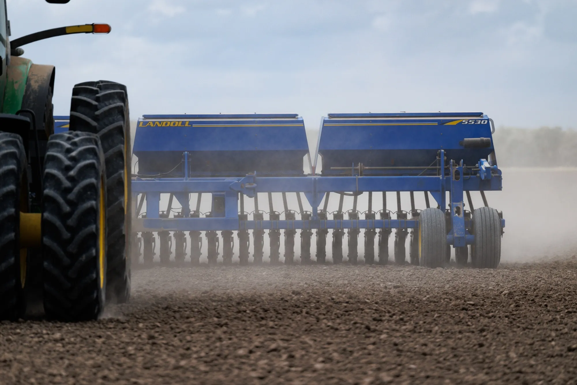 A row planter used for rice on a farm near El Campo, Texas, on March 4.